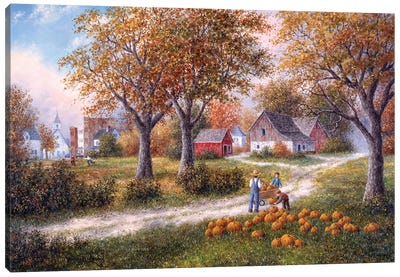 Pumpkin Harvest Canvas Art Print - Dennis Lewan