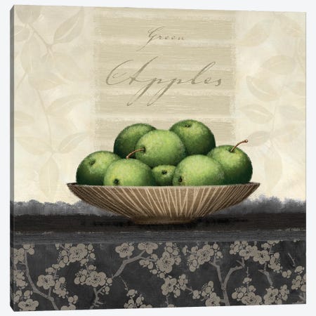 Green Apples Canvas Print #LWO5} by Linda Wood Canvas Art