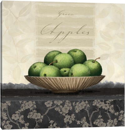 Green Apples Canvas Art Print - Food & Drink Still Life