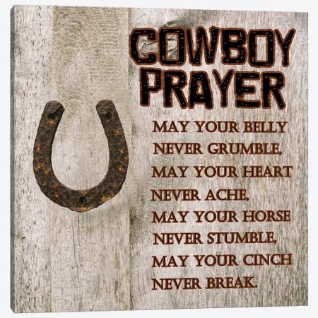 Cowboy Prayer Canvas Print #LWS14} by Sheldon Lewis Canvas Print