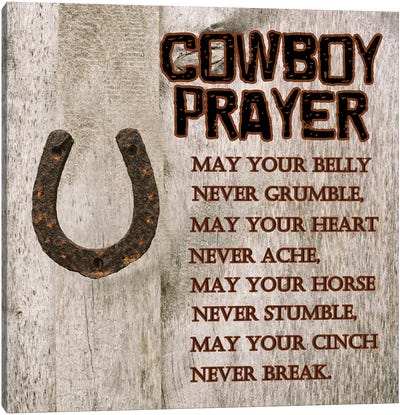 Cowboy Prayer Canvas Art Print
