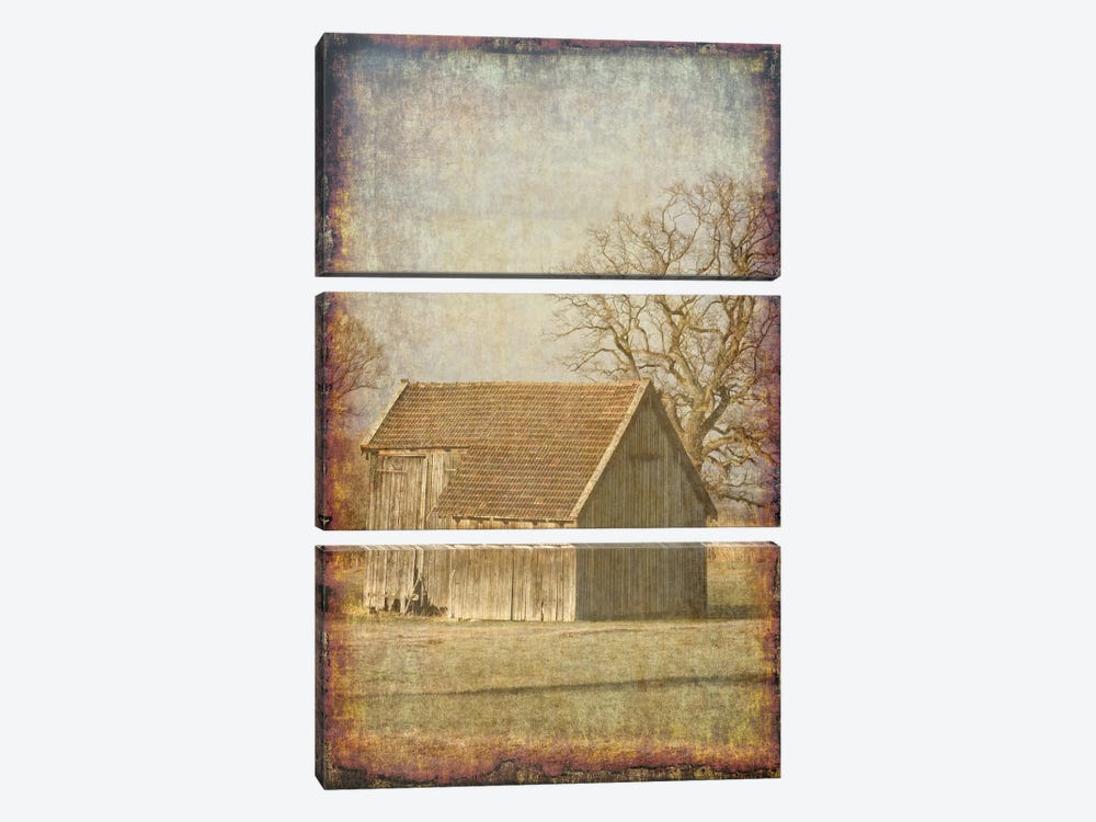 Old Farm View I by Sheldon Lewis 3-piece Canvas Wall Art