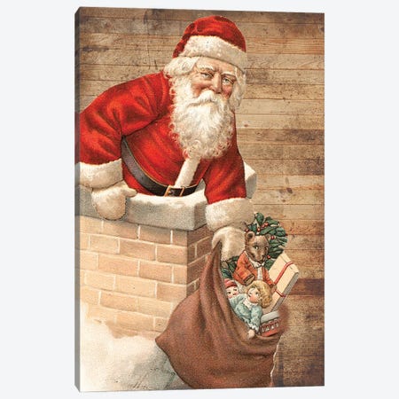Hurry Down The Chimney Canvas Print #LWS27} by Sheldon Lewis Canvas Wall Art
