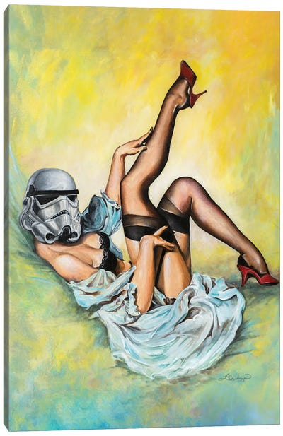 Missing You Canvas Art Print - Stormtrooper