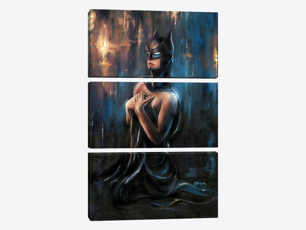 The Dark Knight Rises by LeAnna Wurzer 3-piece Canvas Print