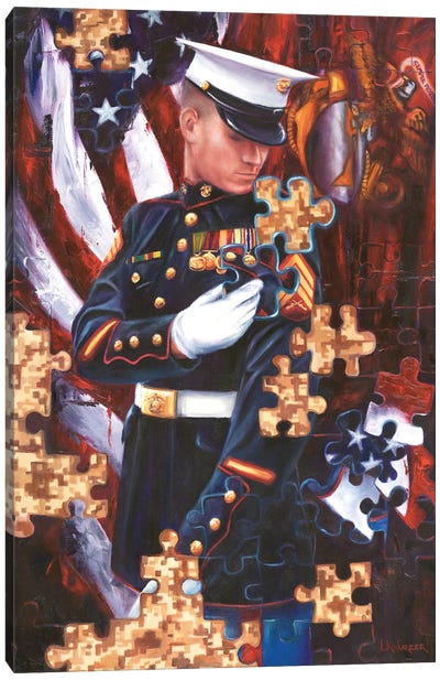 One Piece At A Time Canvas Art Print - Veterans Day
