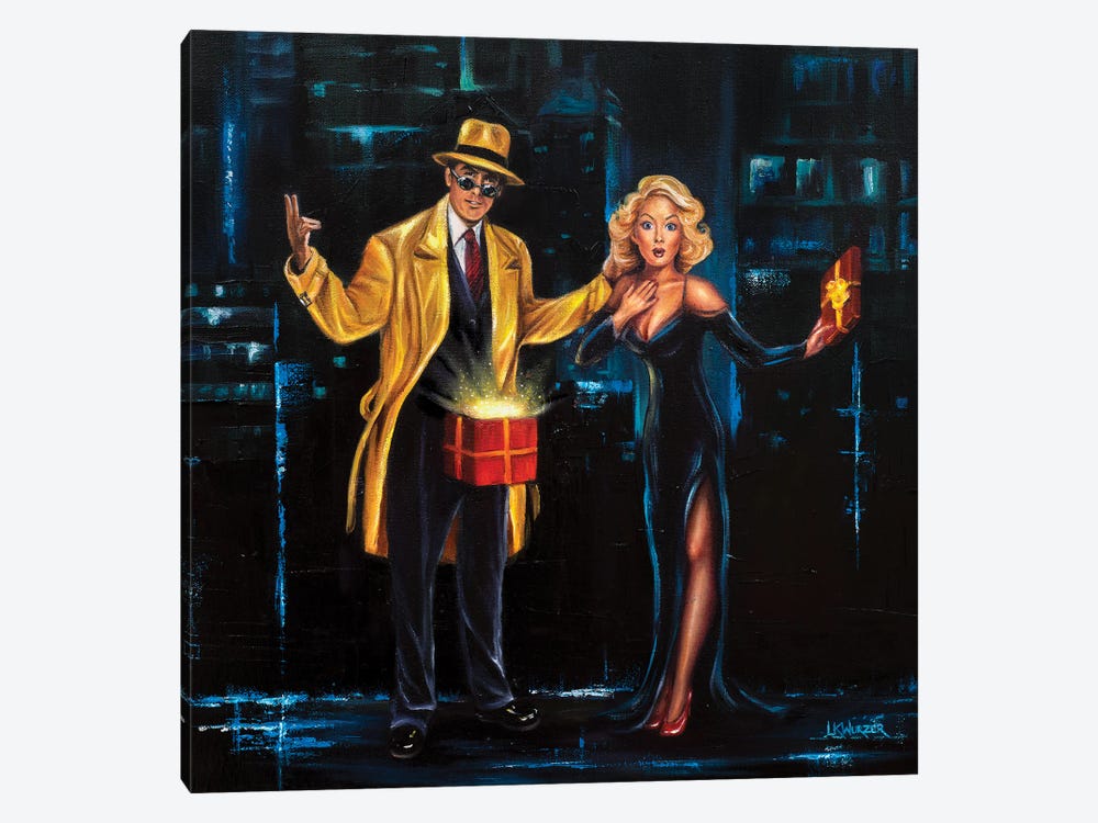 Dick Tracey In A Box by LeAnna Wurzer 1-piece Canvas Art