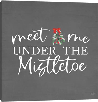 Under The Mistletoe Canvas Art Print - Christmas Art