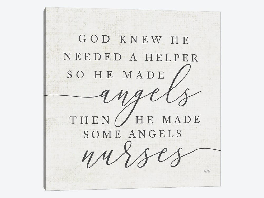 God Made Angel Nurses by Lux + Me Designs 1-piece Canvas Print