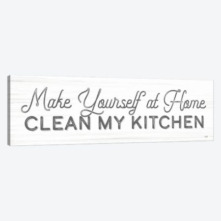Clean My Kitchen Canvas Print #LXM118} by Lux + Me Designs Canvas Artwork