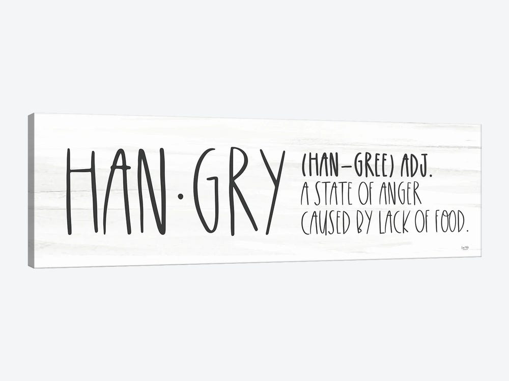 Hangry Definition by Lux + Me Designs 1-piece Canvas Artwork