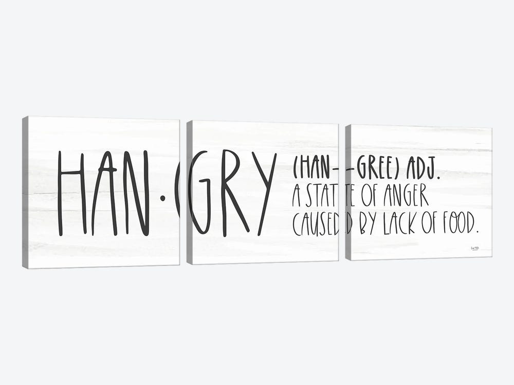 Hangry Definition by Lux + Me Designs 3-piece Canvas Artwork