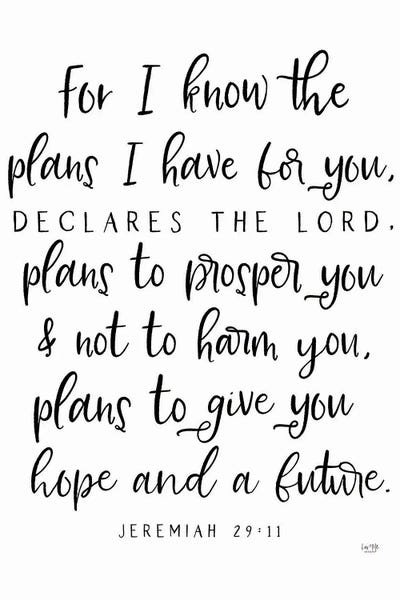 Bible Verses: The Plans I Have For You by Lux + Me Designs