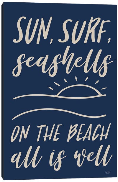 Sun, Surf, Seashells Canvas Art Print