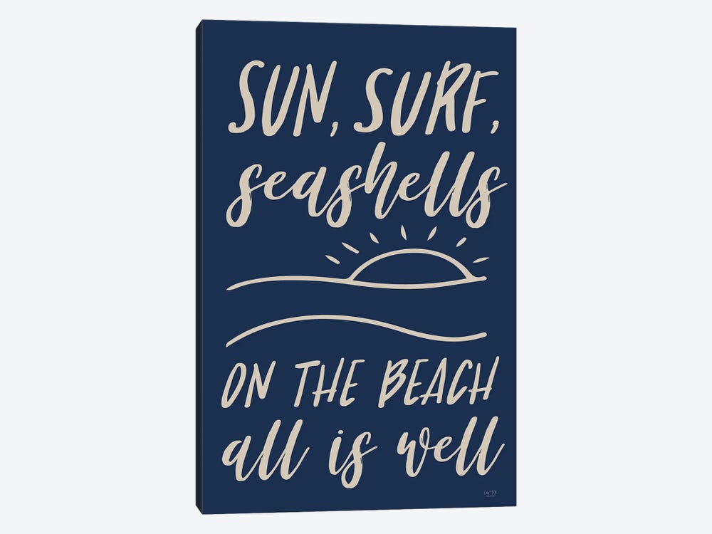 Sun, Surf, Seashells by Lux + Me Designs 1-piece Canvas Art
