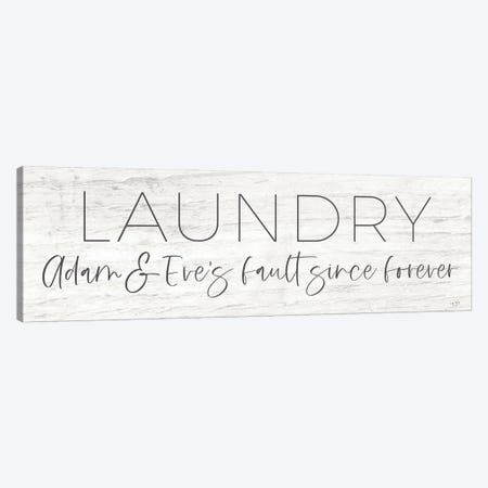 Laundry - Adam And Eve's Fault Since Forever Canvas Print #LXM149} by Lux + Me Designs Canvas Art Print