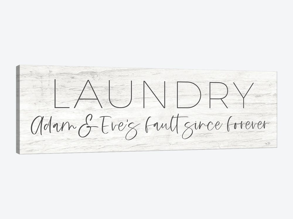 Laundry - Adam And Eve's Fault Since Forever by Lux + Me Designs 1-piece Canvas Art