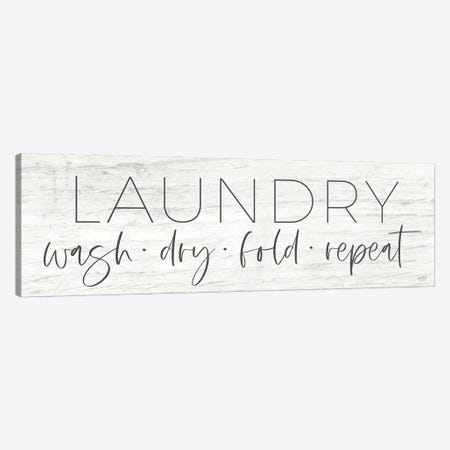 Laundry - Wash, Dry, Fold, Repeat Canvas Print #LXM150} by Lux + Me Designs Canvas Wall Art