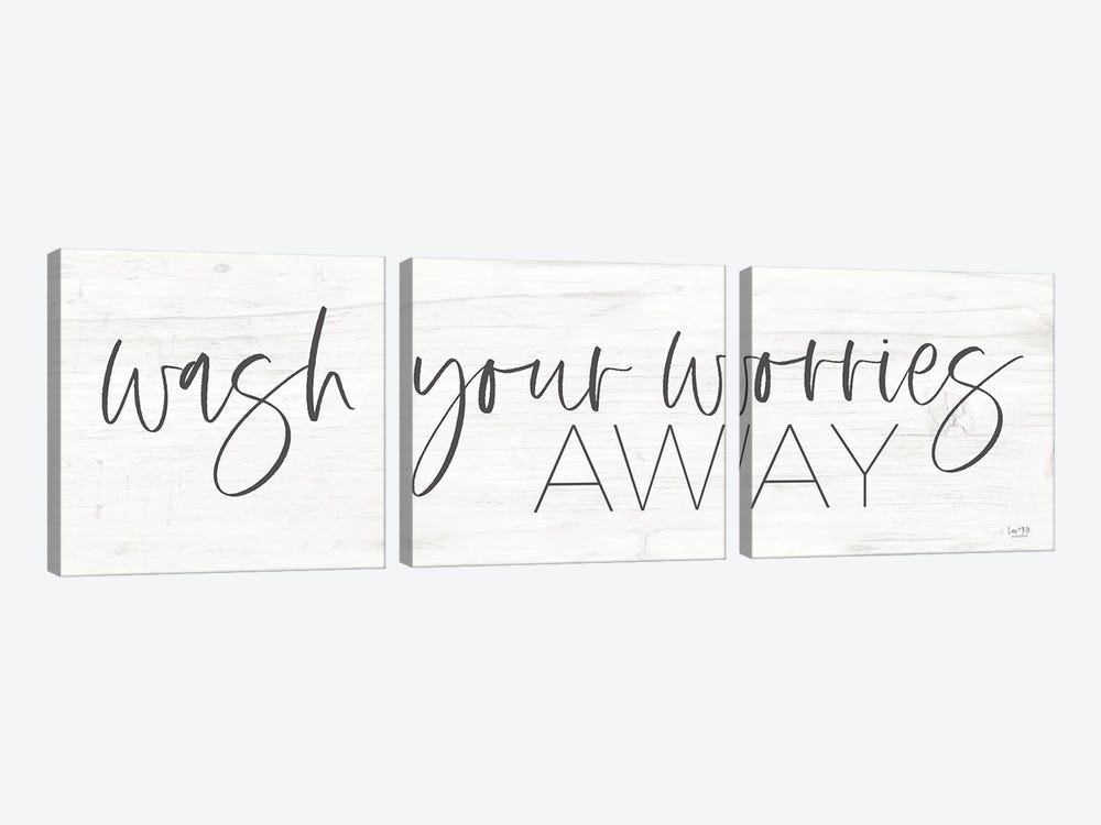 Wash Your Worries Away by Lux + Me Designs 3-piece Canvas Art Print