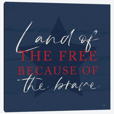 Land Of The Free II Canvas Print #LXM154} by Lux + Me Designs Art Print