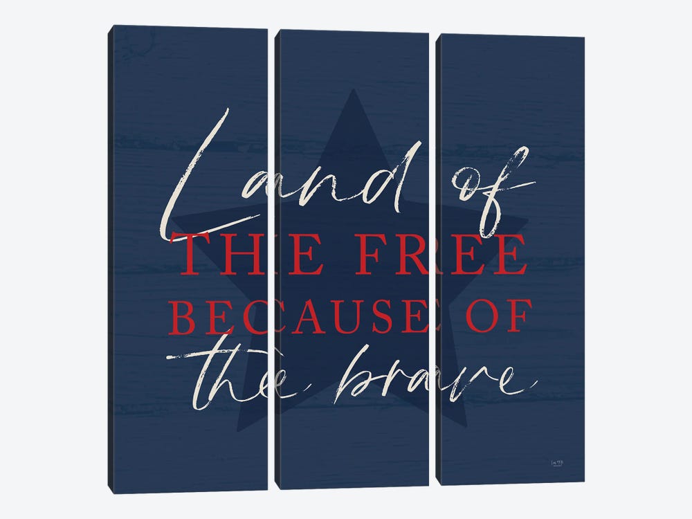 Land Of The Free II by Lux + Me Designs 3-piece Canvas Artwork