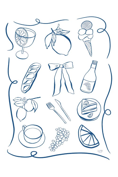 Italian Dinner Party by Lux + Me Designs canvas print