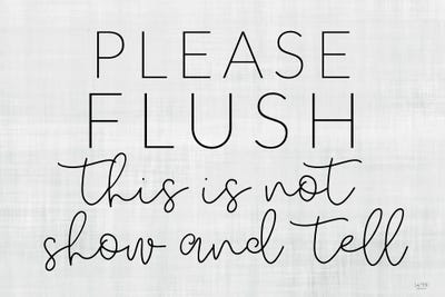 Canvas Art Prints: Please Flush by Lux + Me Designs