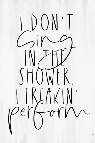 Canvas Art Prints: Sing In The Shower by Lux + Me Designs