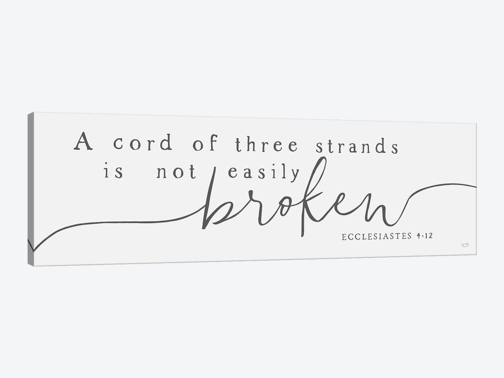 A Cord of Three Strands by Lux + Me Designs 1-piece Canvas Wall Art