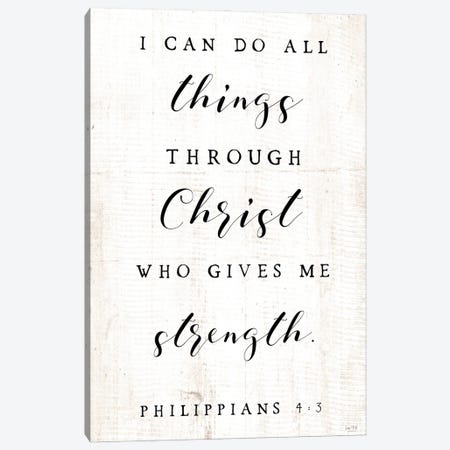 I Can Do All Things Canvas Print #LXM36} by Lux + Me Designs Canvas Art Print