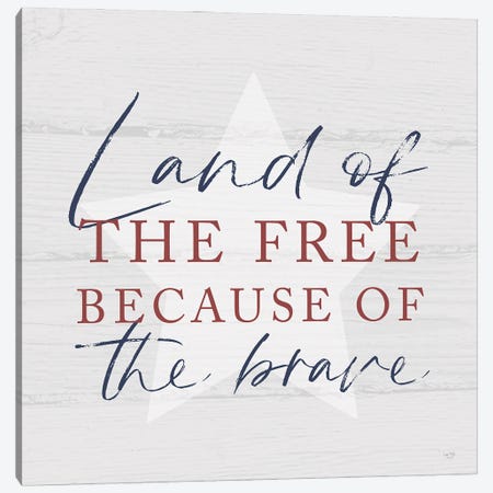 Land of the Free Canvas Print #LXM37} by Lux + Me Designs Canvas Art Print