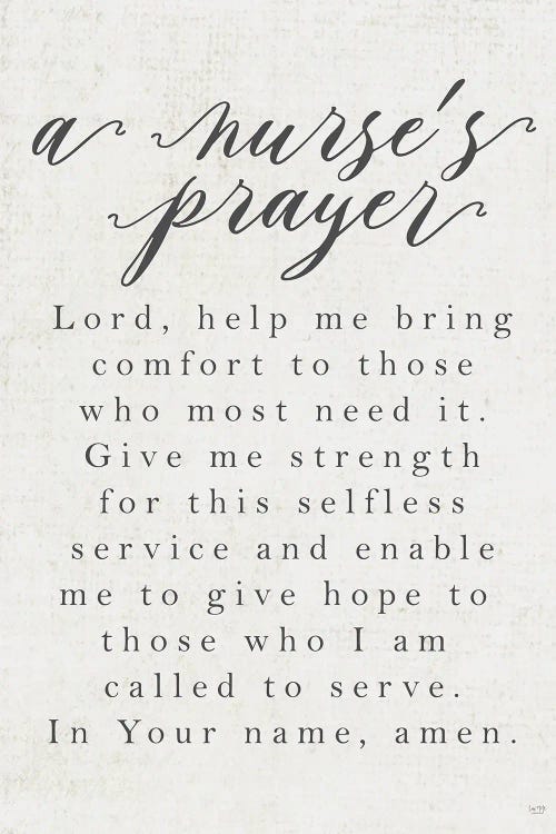 A Nurse's Prayer