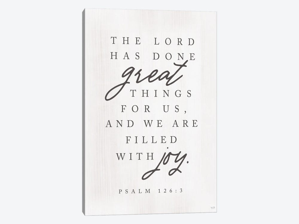 Psalm 126:3 by Lux + Me Designs 1-piece Canvas Art Print