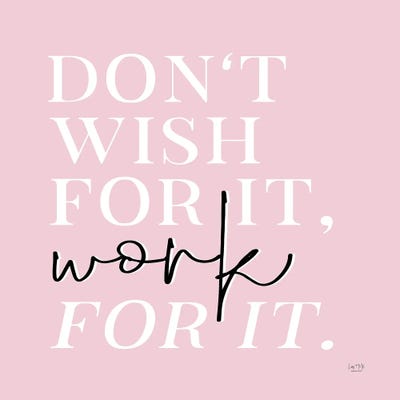 Work For It Canvas Wall Art by Lux + Me Designs | iCanvas