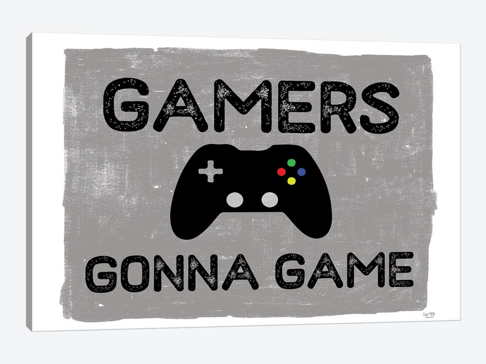 Gamers Gonne Game by Lux + Me Designs 1-piece Canvas Art Print