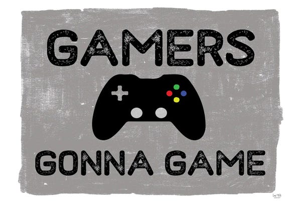 Video Games: Gamers Gonne Game by Lux + Me Designs