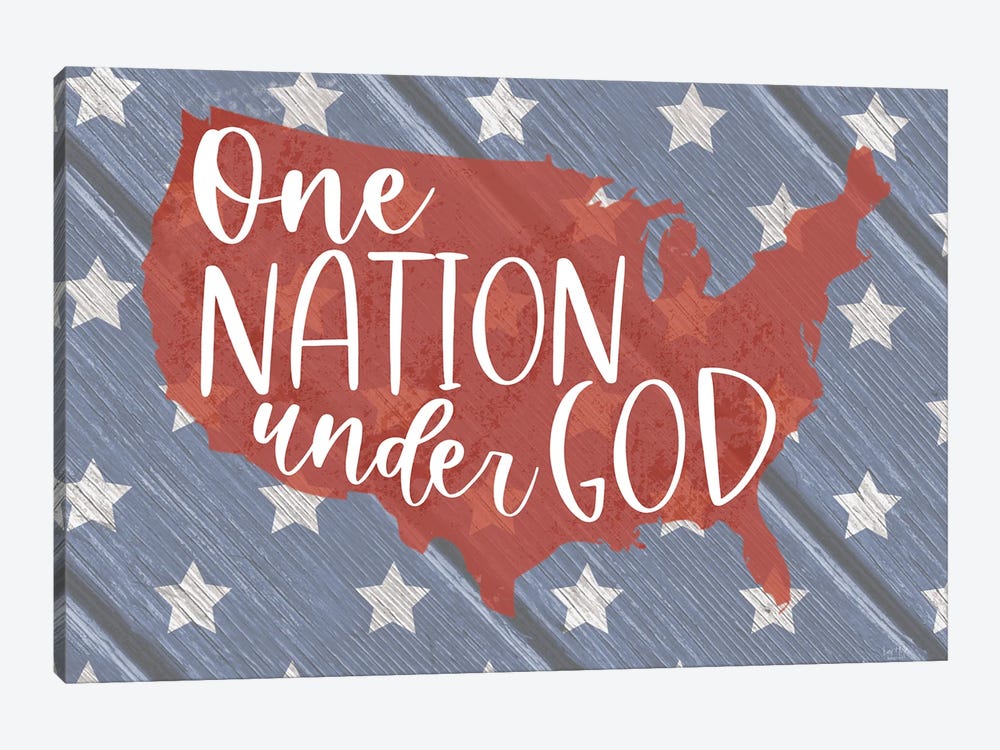 One Nation Under God by Lux + Me Designs 1-piece Canvas Art Print