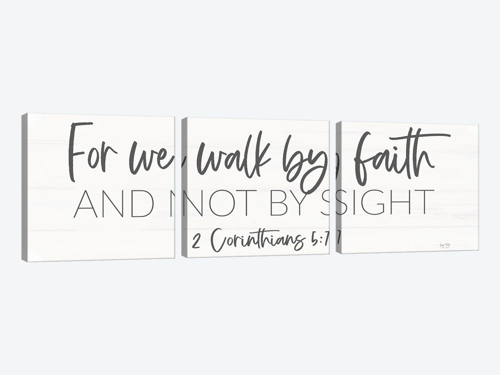Walk By Faith by Lux + Me Designs 3-piece Canvas Print