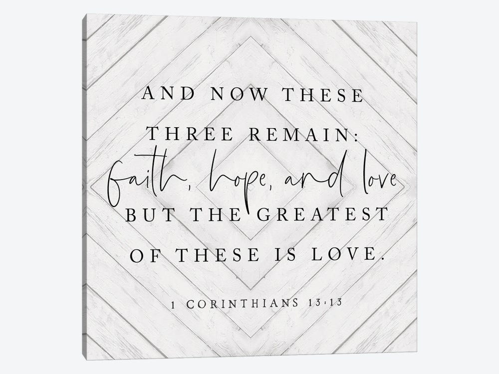 Faith, Hope And Love by Lux + Me Designs 1-piece Canvas Artwork