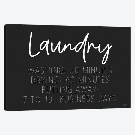 Laundry Schedule Canvas Print #LXM87} by Lux + Me Designs Canvas Wall Art