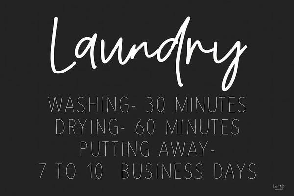Funny Typography: Laundry Schedule by Lux + Me Designs