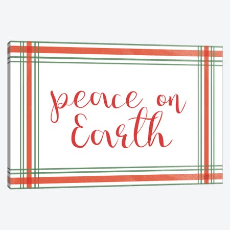 Peace On Earth Canvas Print #LXM98} by Lux + Me Designs Canvas Art