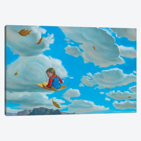 Floating Boy Canvas Print #LYB12} by Charles Lynn Bragg Canvas Wall Art