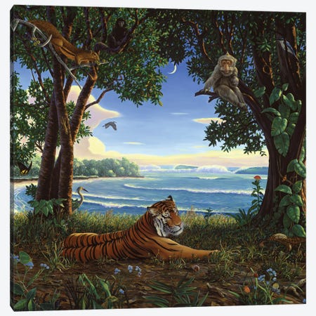Java Jungle Canvas Print #LYB14} by Charles Lynn Bragg Art Print
