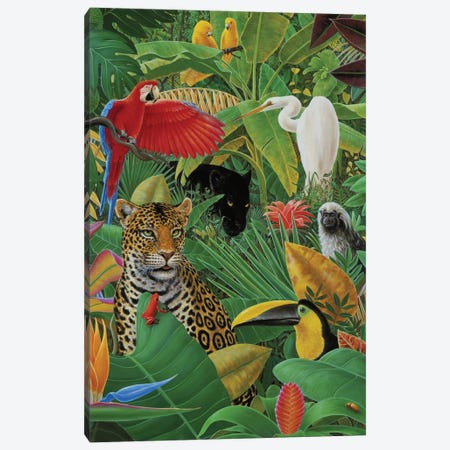 Jungle Story Canvas Print #LYB15} by Charles Lynn Bragg Canvas Print
