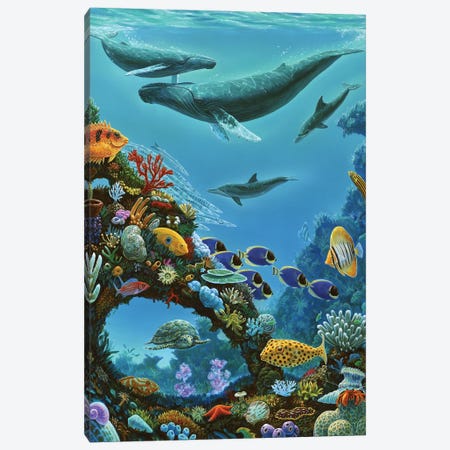 Beauty And The Reef Canvas Print #LYB1} by Charles Lynn Bragg Canvas Art