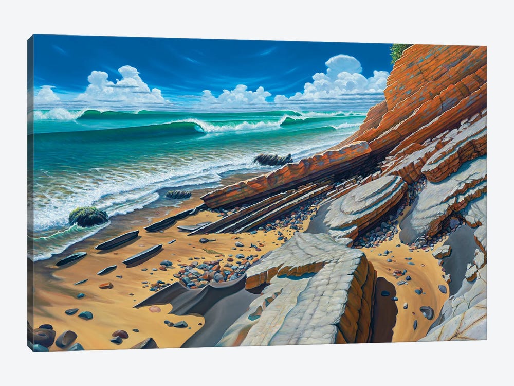 Refugio Beach by Charles Lynn Bragg 1-piece Canvas Art Print