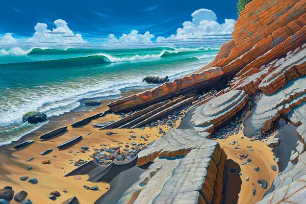 Charles Lynn Bragg: Refugio Beach by Charles Lynn Bragg