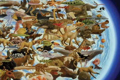 Space Race by Charles Lynn Bragg framed canvas print