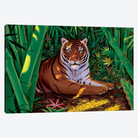 Tiger's Lair Canvas Print #LYB36} by Charles Lynn Bragg Canvas Print